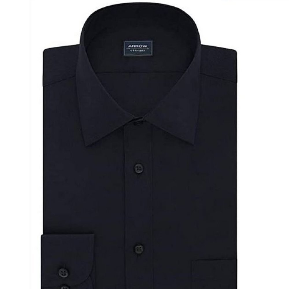 Arrow Regular-Fit Solid Textured Dre…